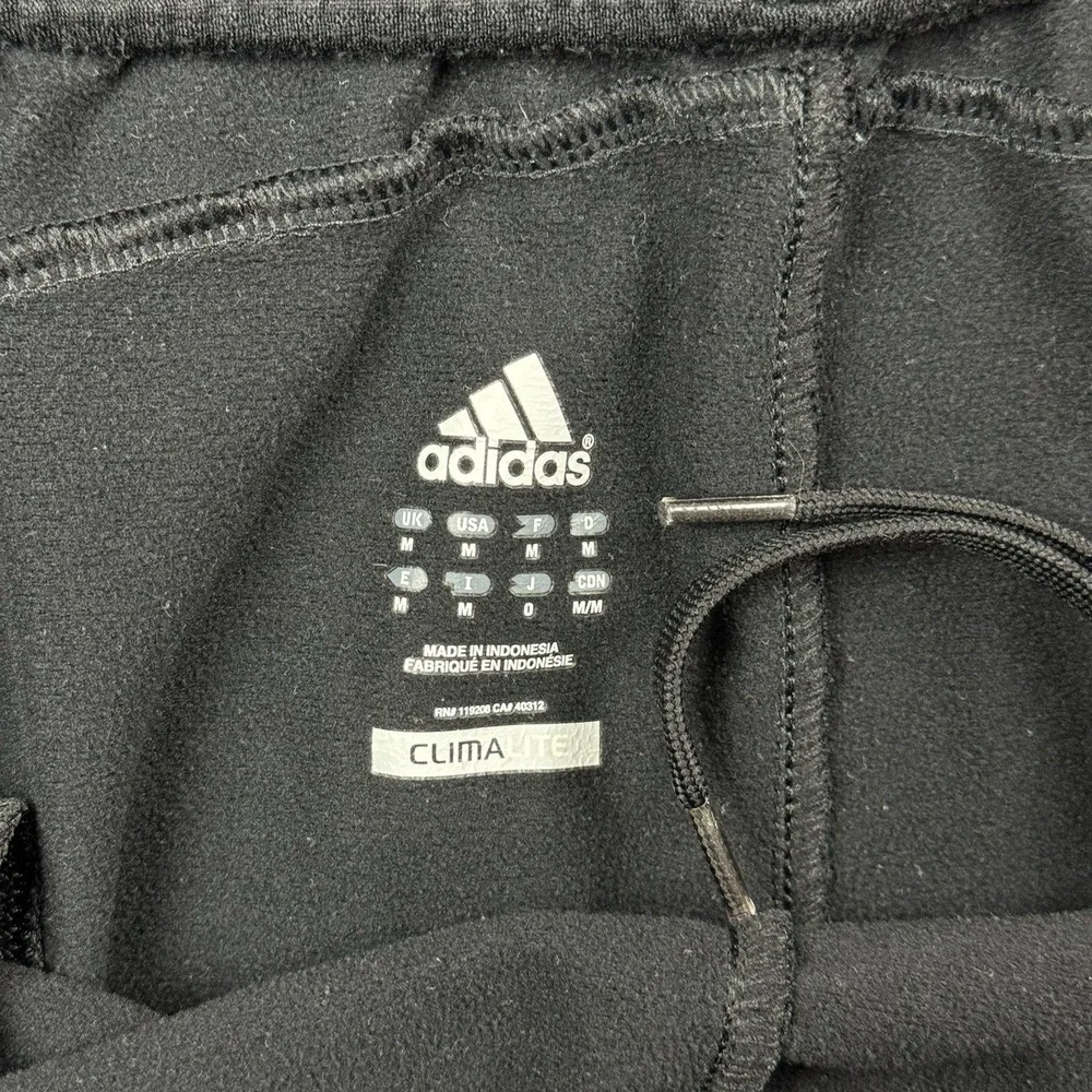 Adidas Sweatpants Men Medium Black Baggy Loose Fit Workout Gym Sportswear Active